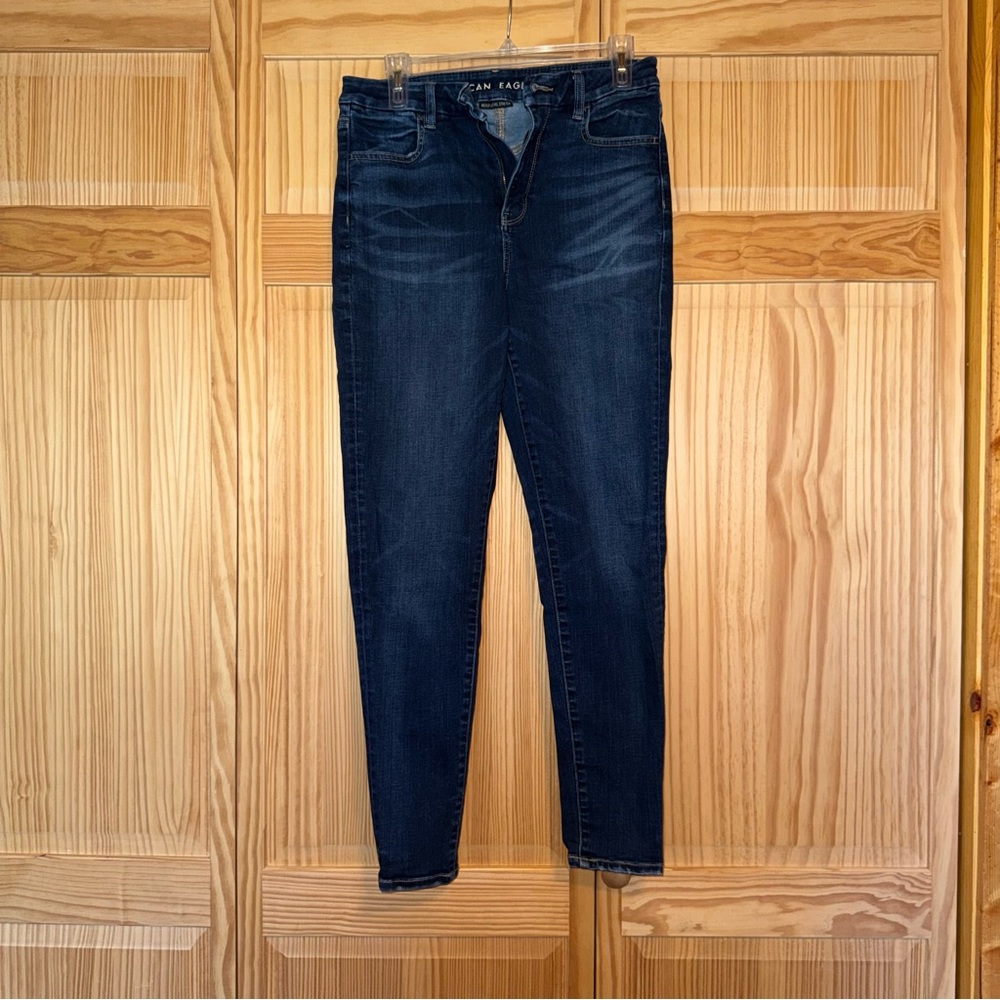 American Eagle Curvy Hi-Rise Next Level Stretch size 8 Dark Wash Jeggings Jeans